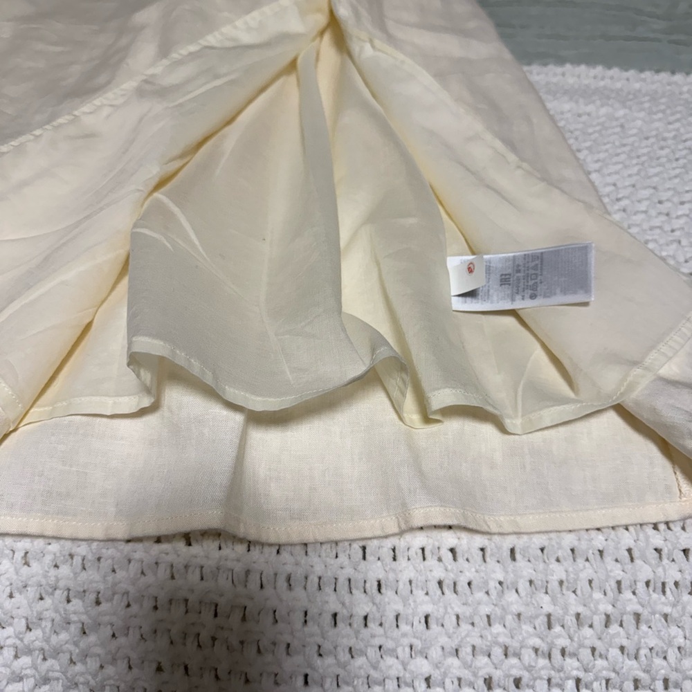 GAP Cream Short Puff Sleeve Dress - Picture 13 of 14
